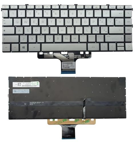 Generico Tastiera Italiana per HP Pavilion X360 14-DY0019NL Silver RETROILLUMINATA
