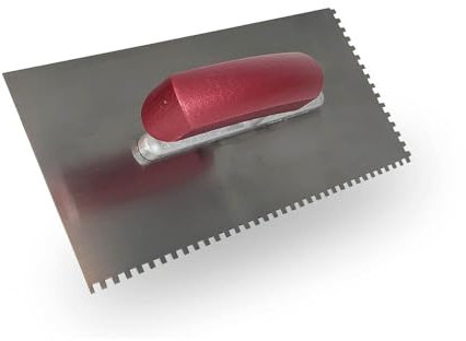 Karl Dahm Truelle à denture extra tranchante de 4 à 12 mm - Truelle professionnelle avec poignée en bois solide pour une application précise de la colle à carrelage - Développée par les carreleurs (4