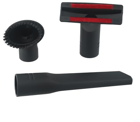 Kit d'accessoires pour aspirateur avec brosse à tapisserie, suceur plat et brosse ronde pour nettoyer les canapés, rideaux, étagères et coins difficiles d'accès à la maison ou dans la voiture