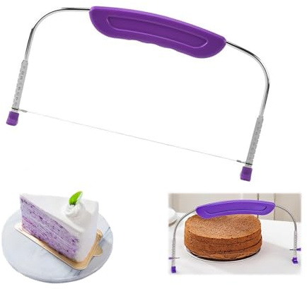 Yeenano Coupe-Gâteau,Trancheuse à Gâteau Réglable,Niveleur De Gâteaux, Aide à la Découpe de Gâteaus,Couteau à Gâteau en Fil,Outils De Matelassage De Gâteauss pour des Couches de Gâteaus Uniformes