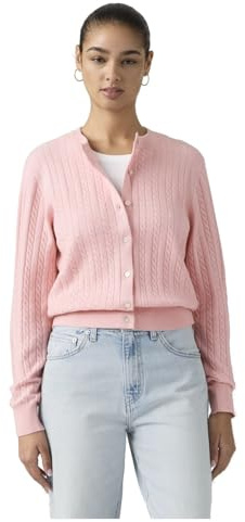 Levi's Damen Cardigan mit Rundhalsausschnitt, weich, Rosa (Coral Blush), S