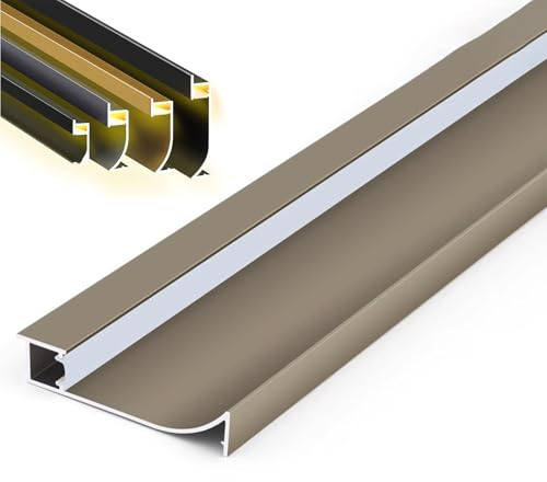 HAIXHX LED-Aluminium-Sockelleiste 1 Meter / 3,3 Fuß Aluminium-Sockelleiste, H 1,57/2,5 Zoll Wandfußleistenabdeckung Sockelleistenkanal für Küche Wohnzimmer Wohnkultur(B,1.57x0.5in/4x1.3cm)