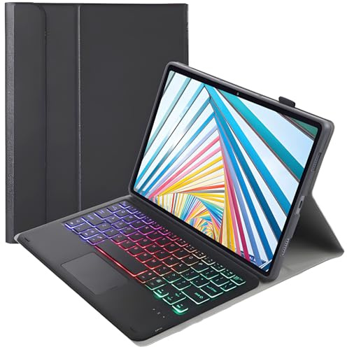 Custodia per tastiera per Lenovo Tab M10 Gen 3 (TB-328FU/TB-328XU), custodia a libro con tastiera Bluetooth wireless | Tastiera retroilluminata | Touch Mouse