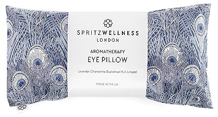 Spritz Wellness Aromatherapy Eye Pillow, Weighted Lavender Chamomile Eye Pillow for Sleep, Yoga & Meditation, Cotton Liberty Print, Removable Washable Cover