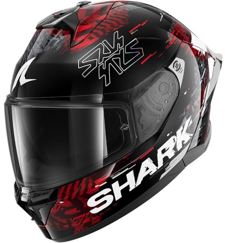 SHARK, Integraler Motorradhelm SKWAL CUP SPEED-VIB Black Red Silver KRS, XS