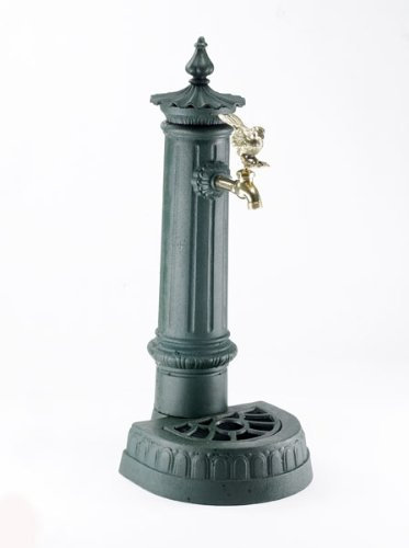 'Pemberley' Cast Iron Garden Faucet/Tap Tower - Green