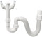 HAAS 2820 Siphon mit flexiblem Anschlussschlauch, für Abgang 40 und 50 mm