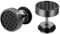 JewelryWe Schmuck Herren Damen Ohrringe, Kohlefaser Inlay Ohrstecker, 9mm, Edelstahl, Schwarz