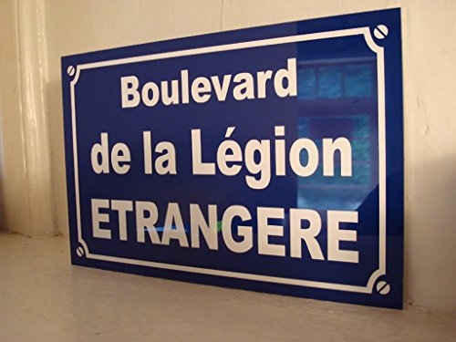Noir & Mat Sérigraphie Legion Etrangere Plaque de Rue création Collector Edition limitée Cadeau Original