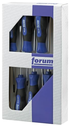 Forum Schraubendreher-Satz 7-teilig Schlitz, PH, PZ, TX (Mehrkomponenten-Griff Schraubenzieher Schraubendreher Schraubendrehersatz Schraubendreherset)