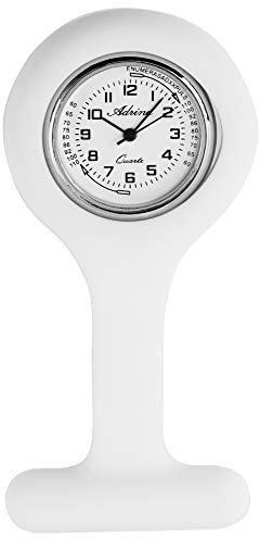 Adrina Unisex – Uhr Krankenschwesteruhr Silikon Ansteckuhr Analog Quarz 4100006-001
