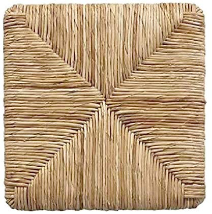 Unterseite aus geflochtenem Stroh, Rahmen für Stühle 37 x 37 cm, Sitz aus Holz