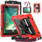 Custodia Timecity per iPad 9.7 (iPad Air 2 / iPad 6a / iPad 5a Generazione). Bambini Antiurto, con Supporto Girevole a 360 Gradi, Tracolla [Portapenne e Proteggi Schermo]. per iPad 9.7 - Rosso