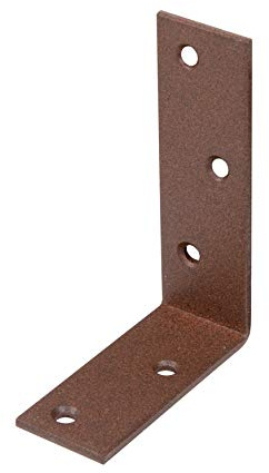 Alberts 300937 DURAVIS® Balkenwinkel | ungleichschenklig | rostbraun duplexbeschichtet | Größe 75 x 100 x 30 mm
