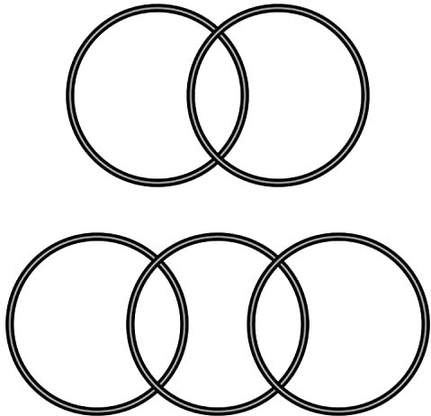 Othmro 5 x O-Ringe-Dichtungsringe aus Gummi, 110 mm Außendurchmesser, 100 mm Innendurchmesser, 5 mm Breite, Nitrilkautschuk-Dichtungsringe, Unterlegscheiben und schnelle Reparatur