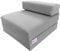 MyLayabout Kids Z Bed - Memory Foam Chair bed & Fold up Mattress | Available in 11 colours. Perfect for childrens sleepovers, reading corners or gaming. (Silver-Grey)