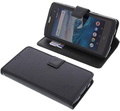 foto-kontor Housse Compatible avec CrossCall Core X3 Style Livre Noir Coque de Protection Portefeuille