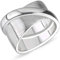 Vinani Design Doppel-Ring flach und abgerundet glänzend mattiert 925 Sterling Silber Größe 60 (19.1) 2RCA60
