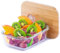 Umami Glas Mahlzeitenvorbereitungsbehälter, Lebensmittel-Aufbewahrungsbehälter, auslaufsicher und plastikfrei, stilvolle mikrowellen- und spülmaschinengeeignete Bento-Lunchbox für Männer/Frauen