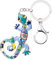 DOWAY Enamel Cute Lizard Gecko Keychain Keyring Charm For Handbags Purses Bags Belts Decor Gift (Bleu)