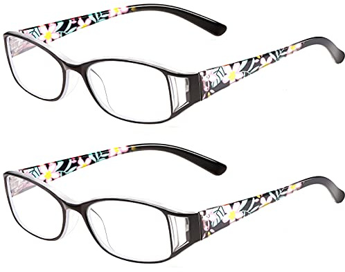 SaNgaiMEi Blaulichtfilter Lesebrille Damen Herren Computerbrille, Bequeme und flexible Blaulichtbrille Lesehilfen Sehhilfe Brille mit Sehstärke (Schwarz, 1.0, multiplier_x)