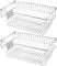 Orgneas Stackable Chest Freezer Organizer Bins, Metal Wire Baskets with Tag Slot for Snacks, Vegetables and Fruits, Large Size 2 Sets