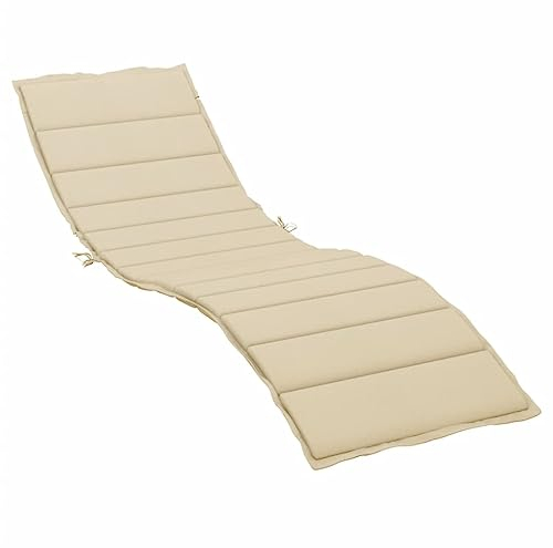 vidaXL Sonnenliege Auflage, Liegenauflage Outdoor, Polster Auflage für Gartenliege Liegestuhl, Polsterauflage, Beige 200x70x3cm Oxford-Gewebe