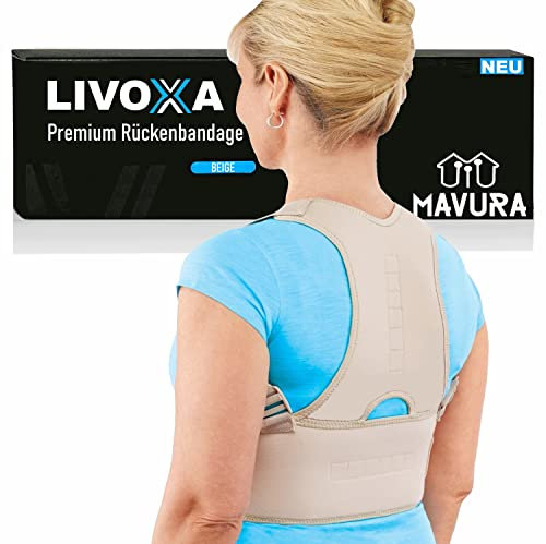 MAVURA LIVOXA Ergonomische Rückenkorrektor Rückenhalter Rücken Geradehalter, Rückengurt Haltungskorrektur Haltungskorrektor Rückenstütz-Gürtel Größe S