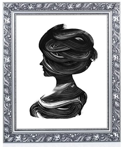 Monframe antiker Bilderrahmen Venezia - 75x98 cm Silber - Holzrahmen im Barock Stil