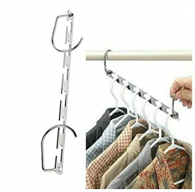 SISWIM Kleiderständer 1 stücke zusammenklappbare multifunktions metallhaken Kleidung Closet bugers Space Saver Garderobenständer