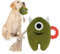 Onmygogo Grand Chien grincement Jouet à mâcher, Jouet en Peluche pour Chien agressif mâcheur Durable Tire - Bouchon pour Chiot Jouet Monstre pour Petite, Moyenne, Grande Race (Vert)