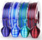 AMOLEN Silk PLA 3D Drucker Filament Bundle, Multicolor Rainbow PLA 1.75mm, Glänzende schnelle Farbwechsel PLA unregelmäßige Streifen 3D Druck Filament für die meisten FDM 3D Drucker, 200g X 4 Spulen