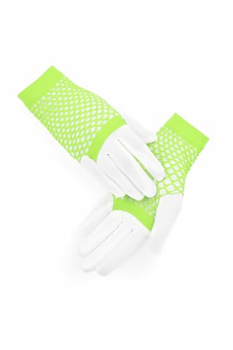 Nothing but Love Handschuhe ohne Finger Handstulpen Armstulpen Fäustlinge Damen fingerlose Netz Handschuhe (hellgrün)