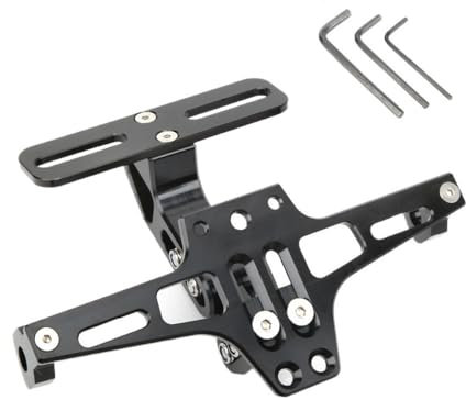 CNC Motorcycle Aluminum Registration Plate Holder Universal Adjustable Autocycle License Bracket Frame Numbers Plates Licence Plate Bracket