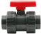 HAF® 1x PVC 2 Wege Kugelhahn Roter Griff mit 2X 63mm Klebemuffe I Absperrhahn aus grauem PVC-U für Poolverrohrungen und sämtliche Rohrleitungen I Qualität: Made in Europe - Menge: 1 Stück
