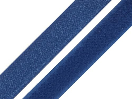 5 Meter Klettband zum Annähen Klettverschluss BAND (dunkelblau, 50mm Breit - 5 Meter)