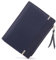 CHAOFANXI Porte-Monnaie pour Femme Petit et Court en Cuir PU Lisse et Souple, Portefeuille Bleu Saphir