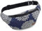Leon Gürteltasche Bauchtasche Hüfttasche 100% Baumwolle Fanny Pack Belly Belt Moon Bag Bumbag Boho Hippie Tribal Damen Herren (GTBlauBlume)