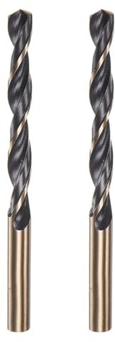Misuyue 2pcs 12mm/0.472 HSS Carbide Jobber Drill Bit Set, Twist Drill Bit for Metal, Stainless Steel, Aluminum Alloy, Wood