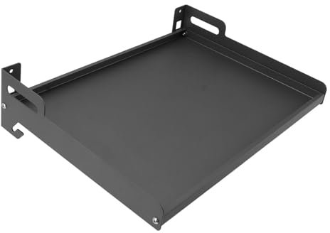ZJchao Mensola per TV Box in Acciaio Al Carbonio, Scaffale per Proiettore Grigio Montato a Parete con Router, Lettore DVD per Camera da Letto e Soggiorno, Mensole Sospese per Decoder