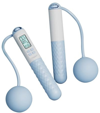 Corda per saltare ponderata per il fitness | Corda per saltare con conteggio digitale | Corda per saltare con conteggio digitale, corda per saltare con pesi a sfera per uomini e donne