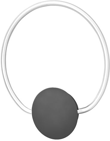 LEDVANCE Decor Aura Wandleuchte aus geschwungenem Polycarbonat mit LED und Filament-Design, 10 W, 800 lm, 3000 K, 830 warmweiß, Click Select, dunkelgrau, Kunststoff (PC), IP20