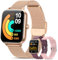 2025 BANLVS Montre Connectée Femme 𝐆𝐥𝐲𝐜é𝐦𝐢𝐞, 24/7 Sommeil/𝐌𝐄𝐓/Cardiofrequencemetre/Pression Artérielle/Podometre, 1,83 HD Smartwatch Appel Bluetooth, 110 Cadrans Étanche Android iOS Or Rose