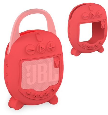 XEGIMOR Silicone Cover Case Compatible with JBL Clip 5 Ultra Portable Bluetooth Speaker, Soft Skin Sleeve for JBL Clip 5 Speaker Accessories(Only Case) (Red)