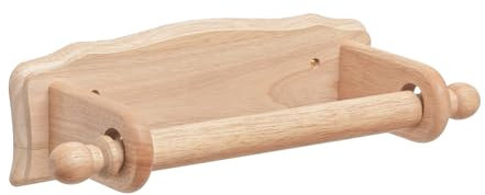 Porte-rouleau de cuisine mural en bois de hêtre pour rouleau de papier essuie-tout de taille standard (27,9 cm)
