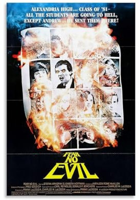FORAXIGO Poster Fear No Evil, Leinwand, dekoratives Gemälde, Kunst, Wandbild, Kunst, klassischer Bilddruck, modern, Zuhause, Schlafzimmer, Dekoration, Retro-Poster, Büro, ästhetisch, ungerahmt, 30 x