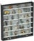 HOMCOM 7-Tier Wall Mounted Display Cabinet, Display Case with 6 Adjustable Shelves, Glass Doors for Home Office Ornaments 83x80cm, Black and White