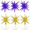HILAVO 6 palloncini a forma di stella viola oro, 55 cm, grandi palloncini a forma di stella, in alluminio, per laurea, compleanno, matrimonio, baby shower, Halloween, festival, cerimonie, decorazioni
