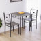 Vida Designs Roslyn Dining Table and Chair Set, Kitchen Breakfast Modern Contemporary Furniture Set (Concrete Grey, 2 Seater)