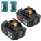 QUPERR 2-Pack 18V 5500mAh Replacement for Makita Battery-High Capacity,Compatible with Lithium-Ion LXT Battery Free two battery holders-Fits BL1850 BL1850B BL1840 BL1830 BL1860 Cordless Tools